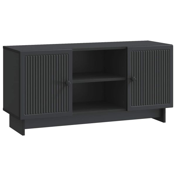 ТВ шкаф 102 x 34,5 x 50 см Черно Инженерна дървесина