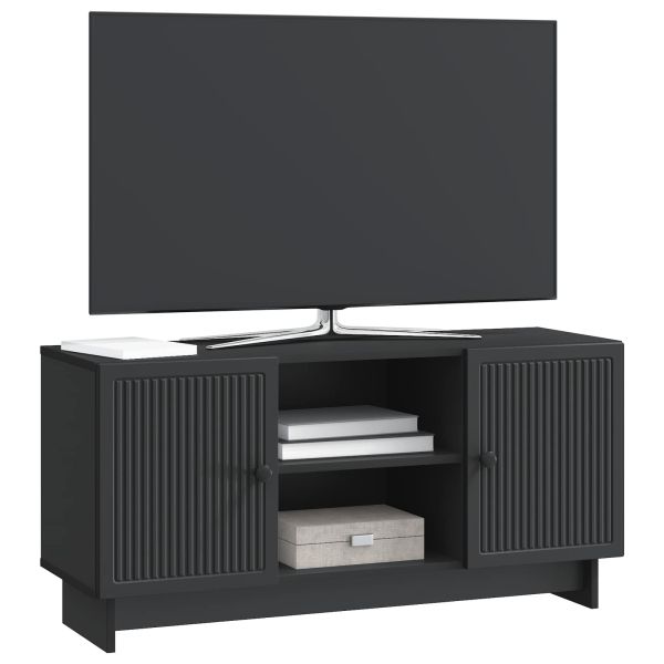 ТВ шкаф 102 x 34,5 x 50 см Черно Инженерна дървесина