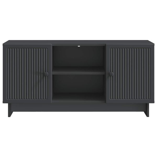 ТВ шкаф 102 x 34,5 x 50 см Черно Инженерна дървесина