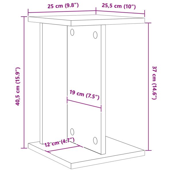 Стойка за растения Черен Дъб 25 x 25,5 x 40,5 см