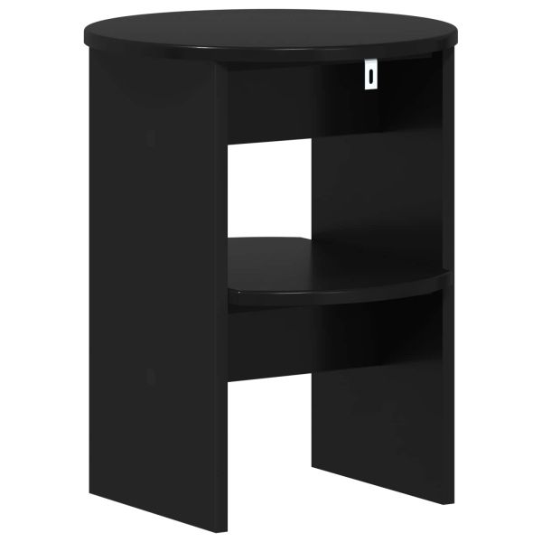 Страничен шкаф 2 pcs Черен Ø40 x 50 см