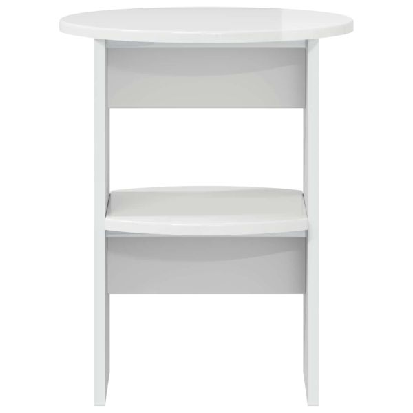 Страничен шкаф 2 pcs Висок Гланцов Бял Ø40 x 50 см