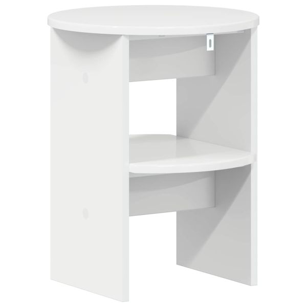 Страничен шкаф 2 pcs Висок Гланцов Бял Ø40 x 50 см