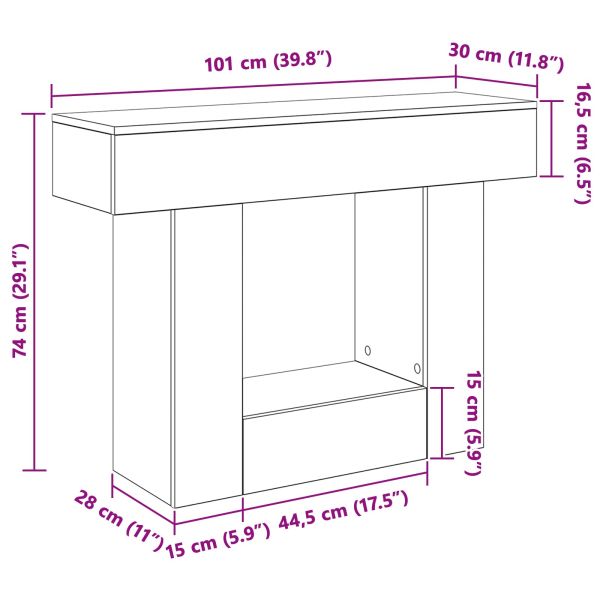 Бял 101 x 30 x 74 см