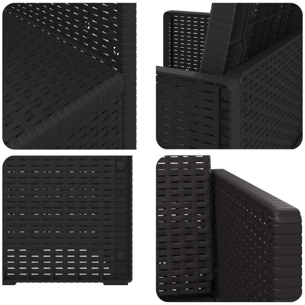 Градински Dining Столове 2 pcs Антрацит 53 x 47 x 88,5 см ПП