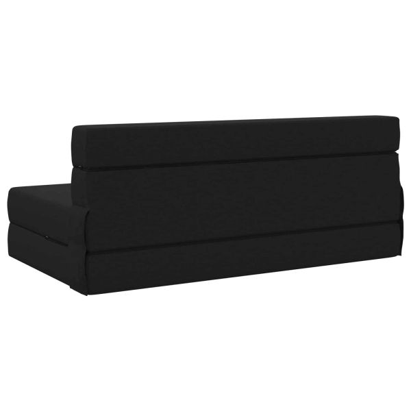 Сгъваем диван легло Черно 152 x 86,5 x 60 см Текстил