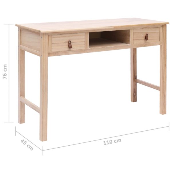 Писалище, естествен цвят, 110x45x76 см, дърво