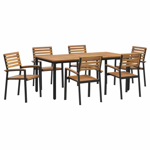 Комплект за хранене в градината 7 pcs Черно