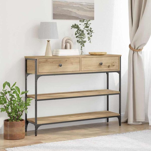 Конзолна маса Дъб 100 x 25 x 75 см Инженерна дървесина