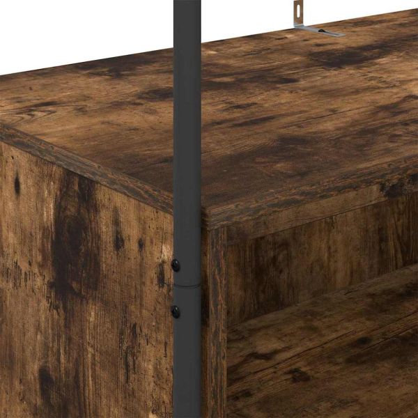 Държач за дрехи Кафяв дъб 100 x 44 x 160 см Инженерно дърво