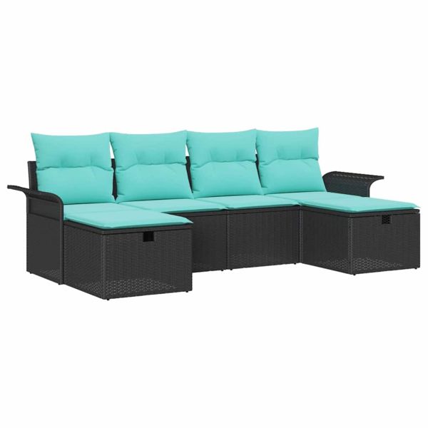 Градински Софа Комплект 6 бр. Полиратан