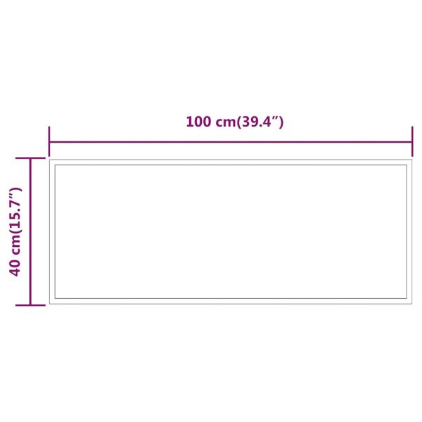 LED огледало за баня, 100x40 см