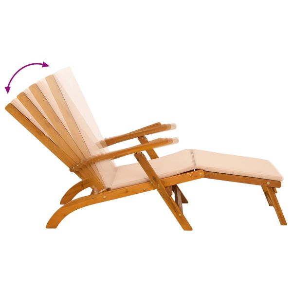 Сгъваем и reclining шезлонг 55 x 146 x 91 см