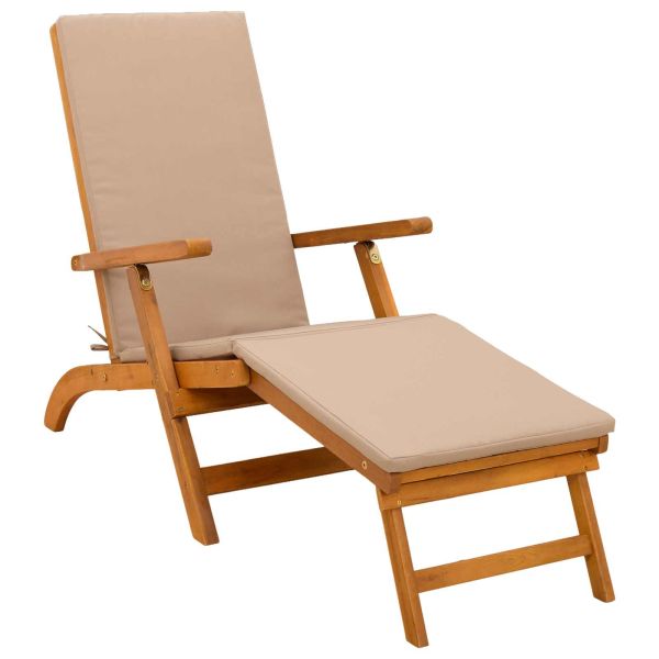 Сгъваем и reclining шезлонг 2 бр. Солидно акациево дърво