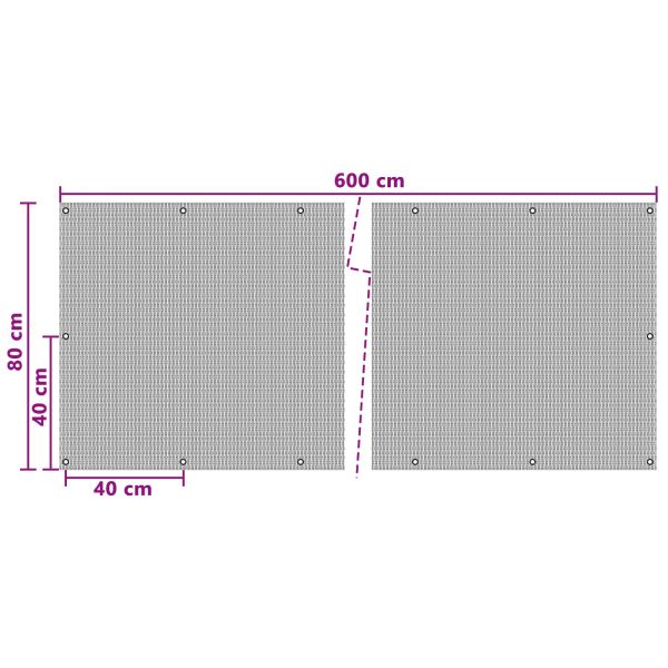 Балконен Екран с Окото Антрацит