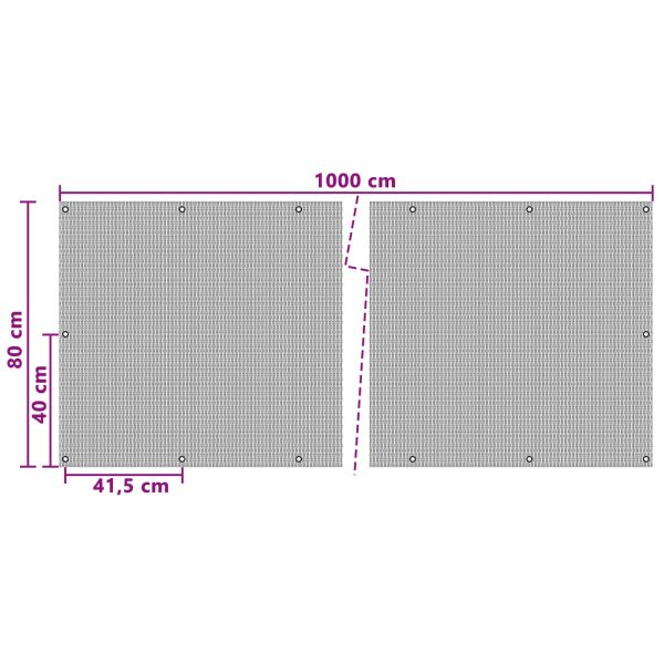 Балконен Екран с Окото Антрацит