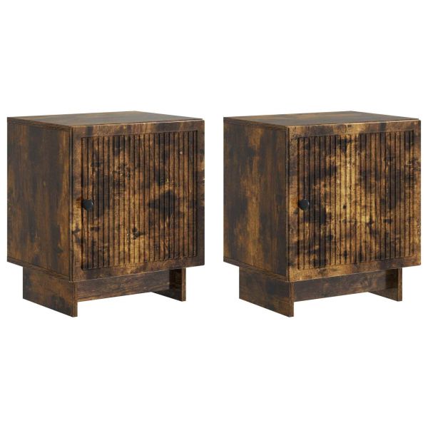 Нощен шкаф 2 бр. Опушен дъб 43 x 34,5 x 50 см