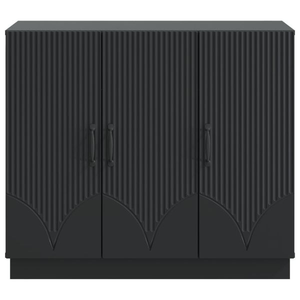 Служебен шкаф Черно 89 x 34,5 x 77 см Инженерна дървесина