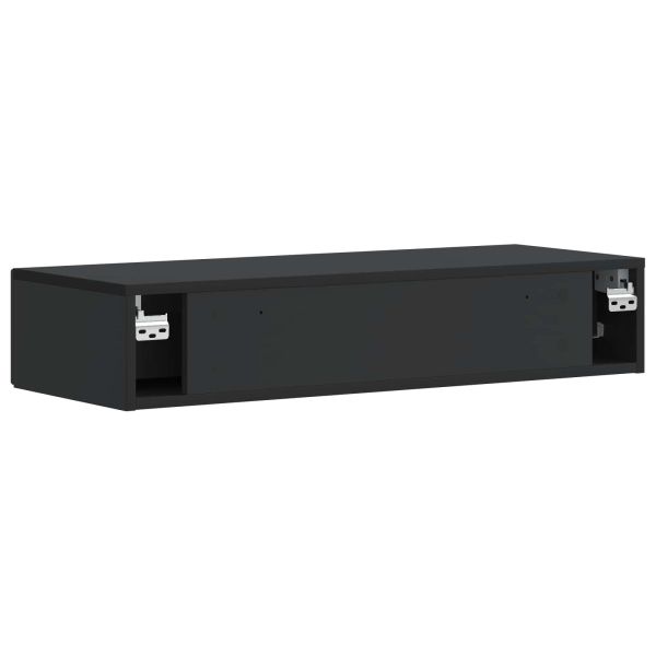 Стенен страничен масичка Черно 87,5 x 34,5 x 17 см