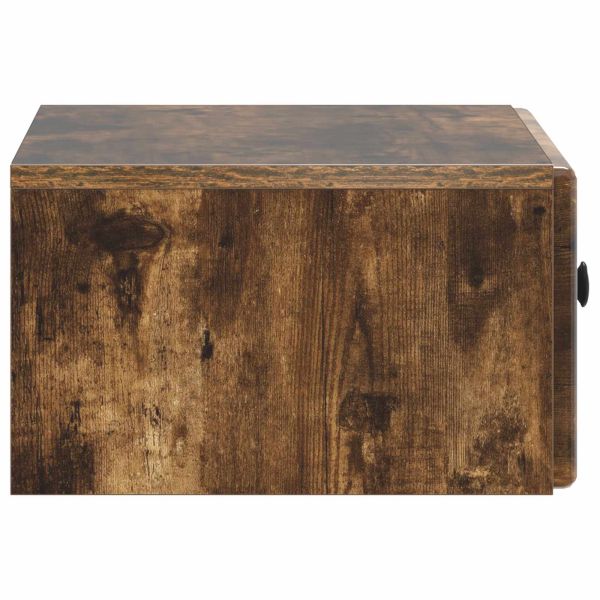 Спален шкаф с монтаж на стена 2 бр. Опушен дъб