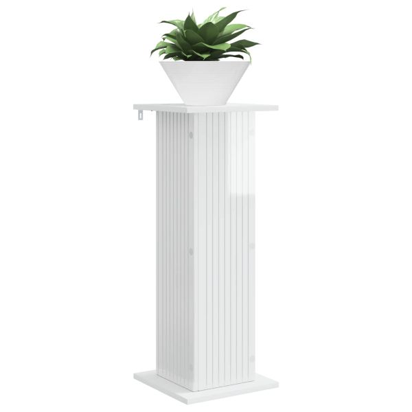 Стойка за растения Бял гланц 30,5 x 30 x 80,5 см
