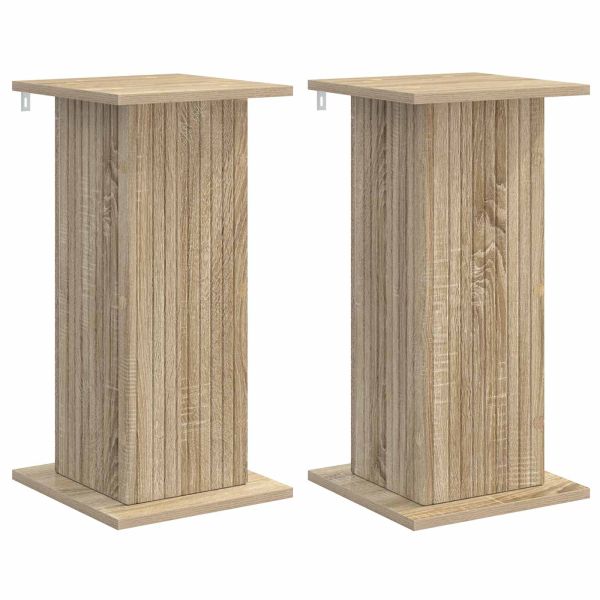 Стойка за растения 2 pcs Дъб сонома 30,5 x 30 x 60,5 см