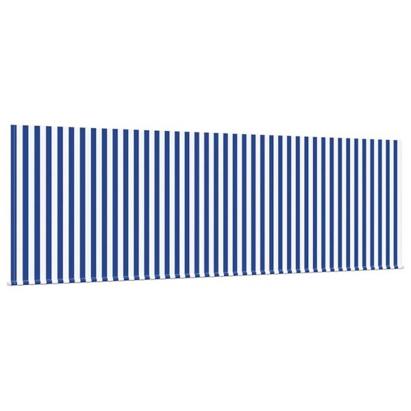 Сгъваем навес Синьо и бяло 400 x 200 cm Полиестер и алуминий