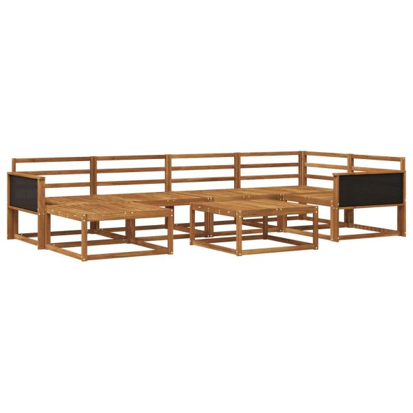Комплект дивани за открито 7 pcs Натурално