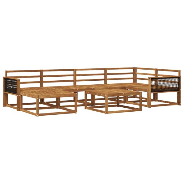Комплект дивани за открито 7 pcs Натурално