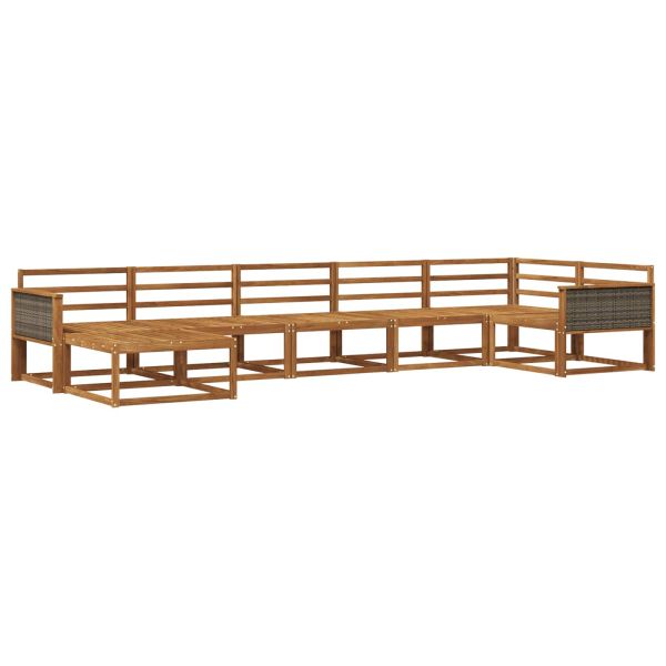 Комплект дивани за открито 7 pcs Натурално