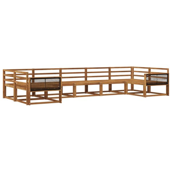 Комплект дивани за открито 7 pcs Натурално