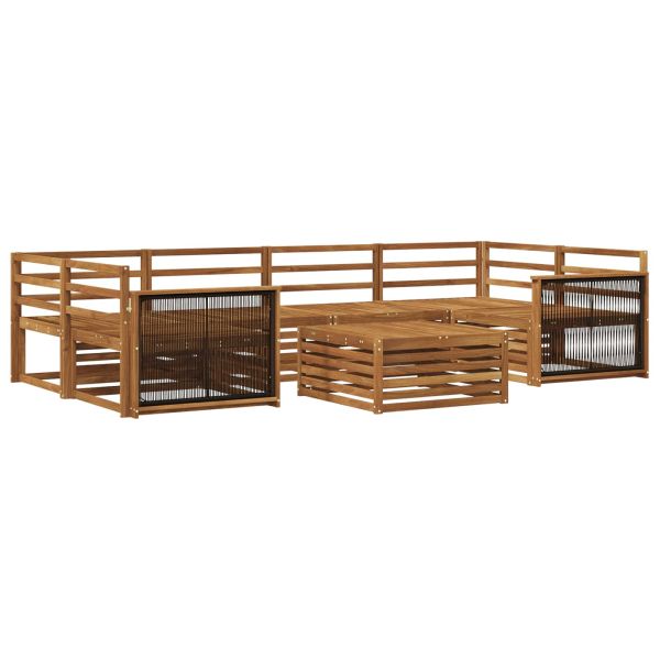 Комплект дивани за открито 7 pcs Натурално
