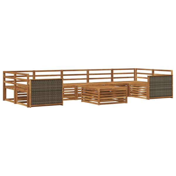 Комплект дивани за открито 8 pcs Натурално