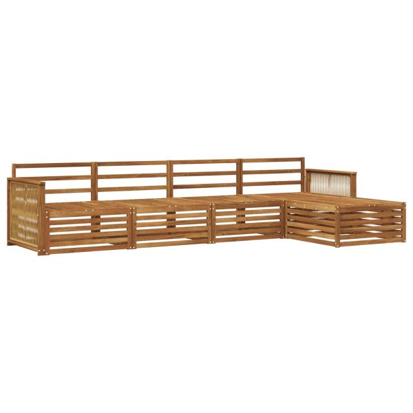 Комплект дивани за открито 5 pcs Натурално