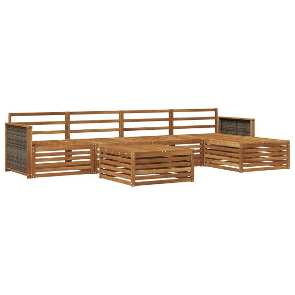 Комплект дивани за открито 6 pcs Натурално