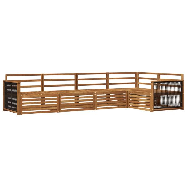 Комплект дивани за открито 5 pcs Натурално