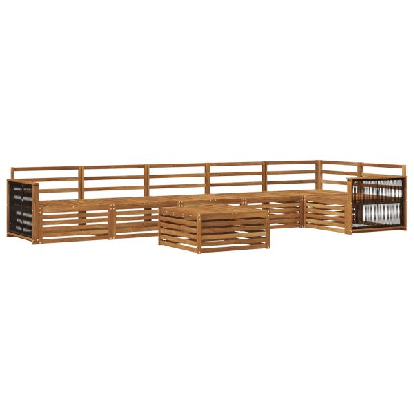 Комплект дивани за открито 7 pcs Натурално