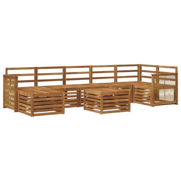 Комплект дивани за открито 7 pcs Натурално
