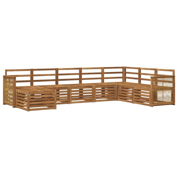 Комплект дивани за открито 6 pcs Натурално