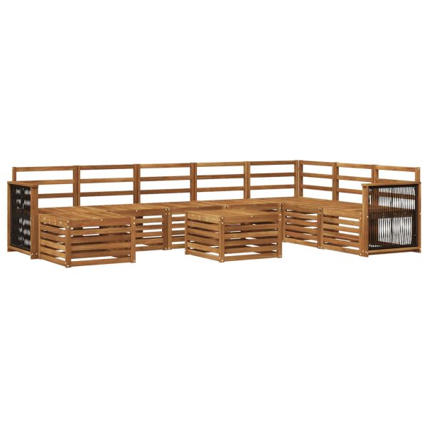Комплект дивани за открито 7 pcs Натурално