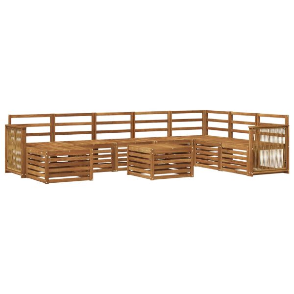 Комплект дивани за открито 7 pcs Натурално