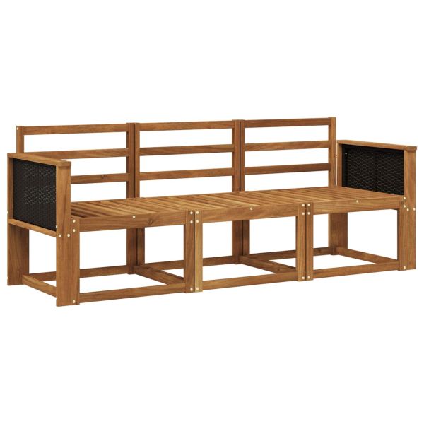 Комплект дивани за открито 3 pcs Натурално
