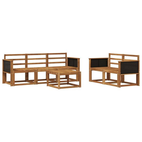 Комплект дивани за открито 6 pcs Натурално