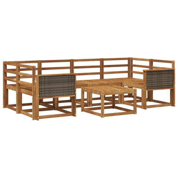 Комплект дивани за открито 5 pcs Натурално