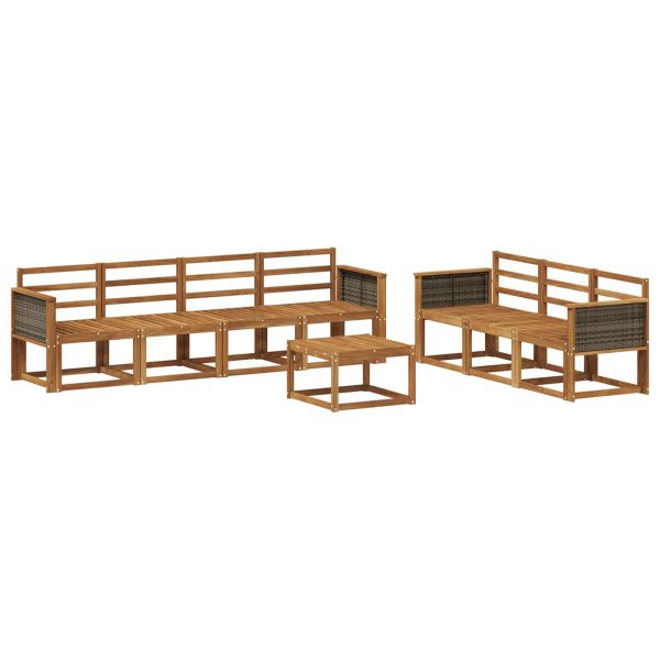 Комплект дивани за открито 7 pcs Натурално