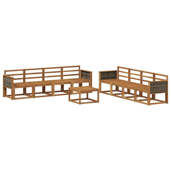 Комплект дивани за открито 7 pcs Натурално
