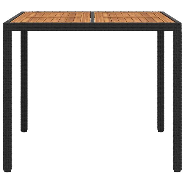 Градинска маса Черно 90 x 90 x 75 cm полиратан