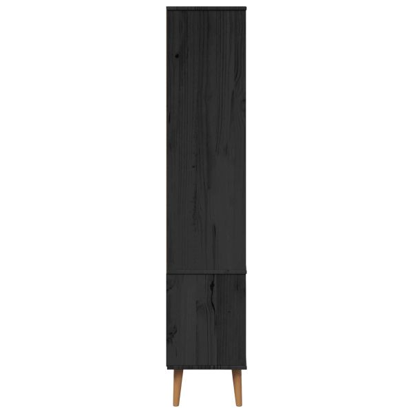 Стъклена витрина MOLDE 90 x 35 x 175 см Черно
