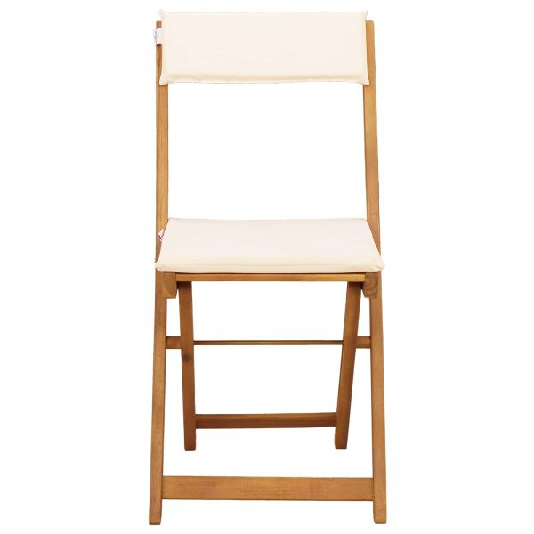 Външни бistro столове 2 pcs Кремавобяло 40 x 53 x 80 см