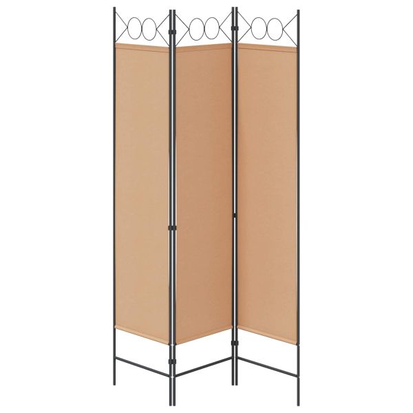3-панелен параван Бежово 120 x 180 cm Текстил